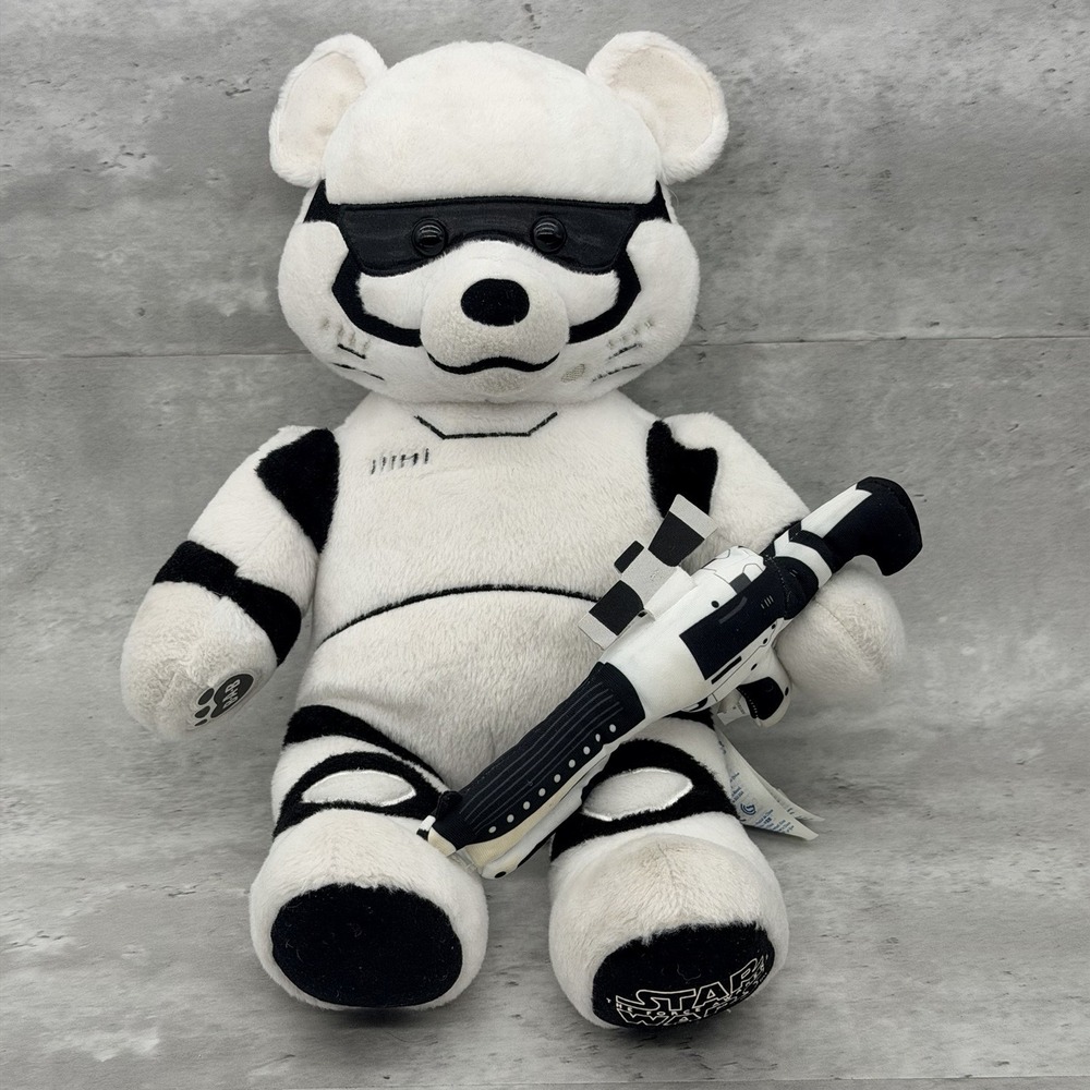 Build A Bear Star Wars Stormtrooper Plush Stuffed Animal Plush w/Battle Rifle